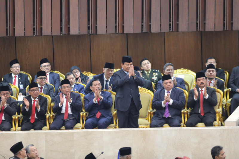 Presiden Jokowi hadir dalam sidang tahunan bersama dan menyampaikan pidato kenegaraan di Gedung Kura-Kura Nusantara (Ashar/SinPo.id)