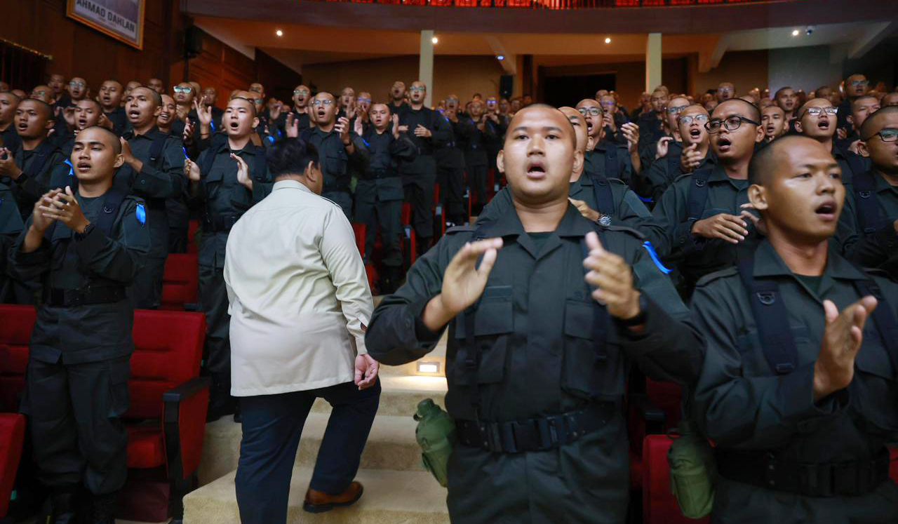 Prabowo saat memberikan taklimat peserta PFLP 2026. (Agus Priatna/BPMI Setpres/SinPo.id)