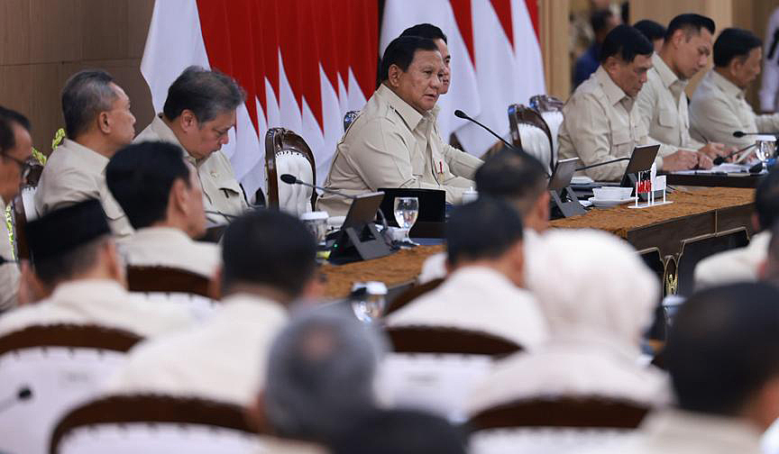 Presiden Prabowo gelar retret Kabinet Merah Putih. (Agus Priatna/SinPo.id/BPMI Setpres)