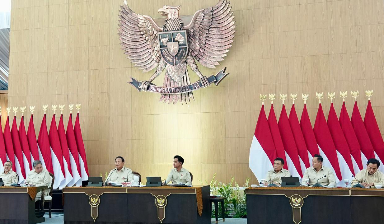 Presiden Prabowo gelar retret Kabinet Merah Putih. (Agus Priatna/SinPo.id/BPMI Setpres)