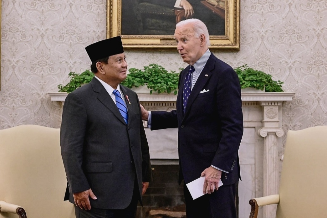 Presiden RI Prabowo Subianto bertemu Presiden AS Joe Biden di White House membahas kerja sama kemitraan strategis (Ashar/Foto:Dok tim media Prabowo/SinPo.id)