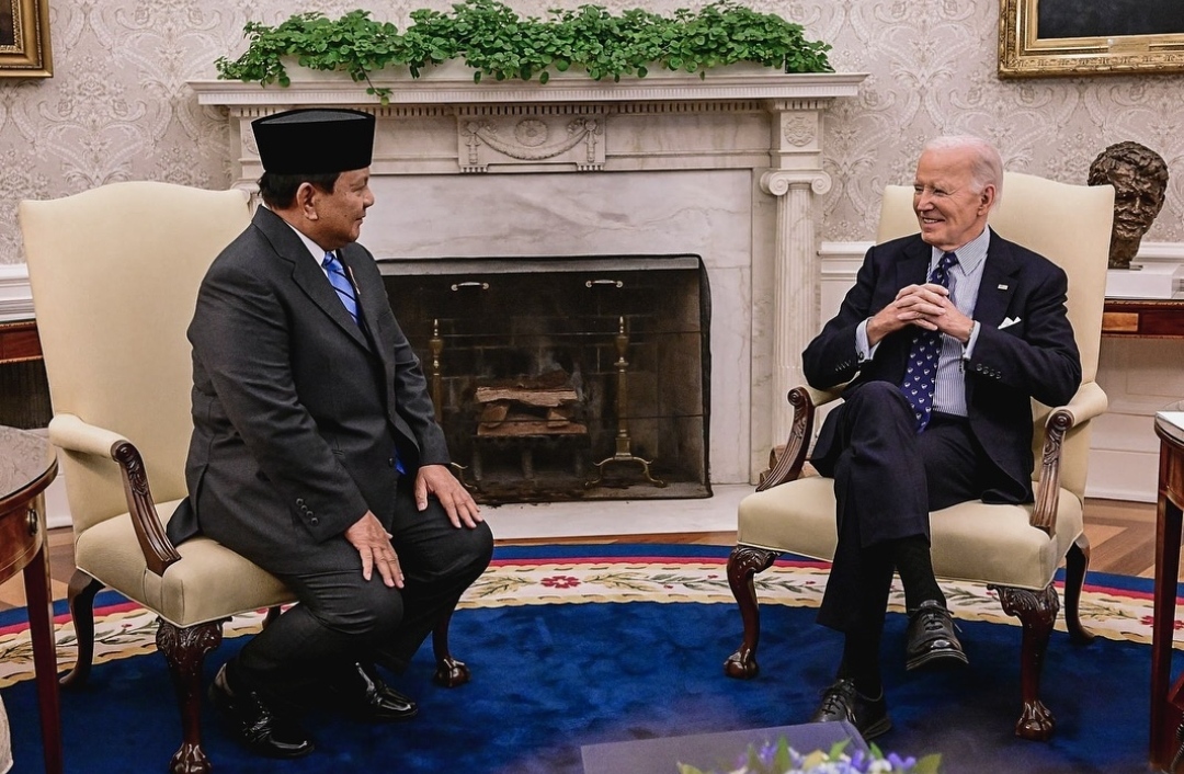 Presiden RI Prabowo Subianto bertemu Presiden AS Joe Biden di White House membahas kerja sama kemitraan strategis (Ashar/Foto:Dok tim media Prabowo/SinPo.id)