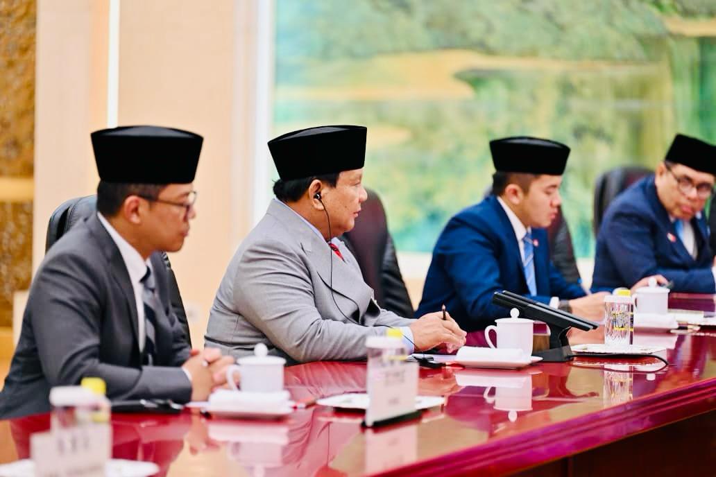 Presiden Prabowo bertemu Presiden China Xi JinPing membahas kerja sama Giant Sea Wall (Ashar/Foto:BiroSetpres/SinPo.id)