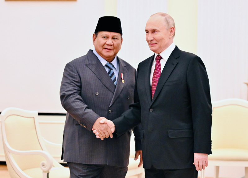 Presiden Prabowo Subianto bertemu Presiden Federasi Rusia Vladimir Putin di Kremlin (Ashar/Foto: BiroSetpres/SinPo.id)