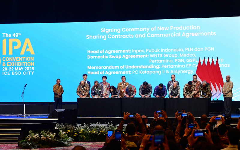 Presiden Prabowo resmi membuka membuka Indonesian Petroleum Association Convention and Exhibition (IPA Convex) ke-49 di ICE BSD (Ashar/Foto:BiroSetpres)