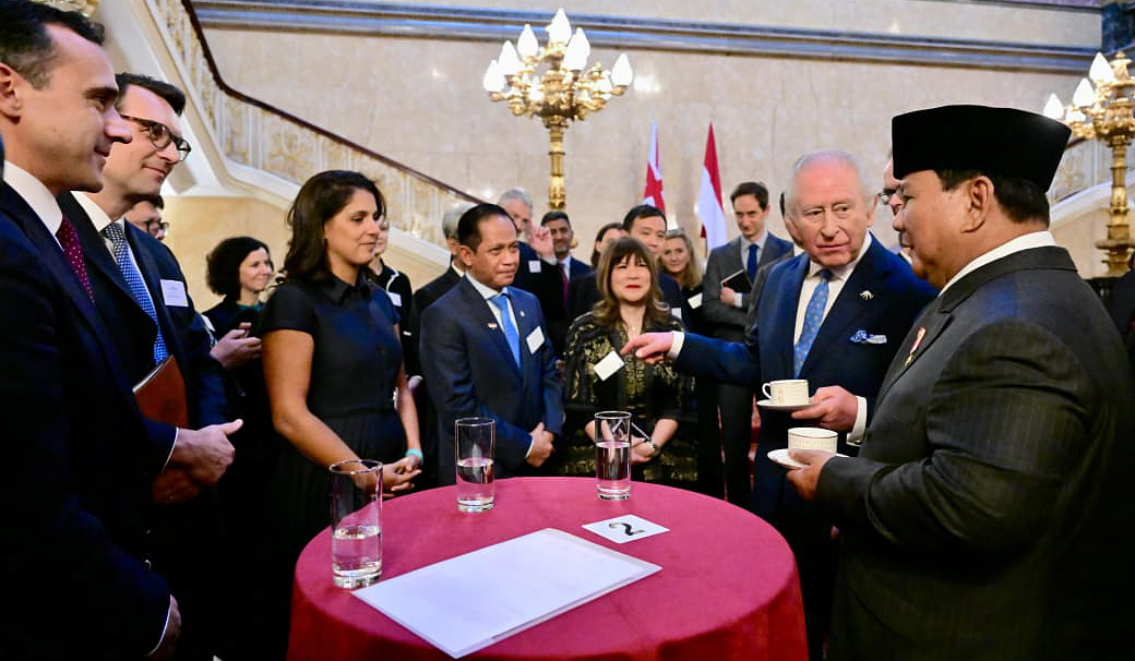 Presiden Prabowo, saat bertemu dengan Raja Inggris Charles III. (Agus Priatna/SinPo.id/BPMI Setpres)