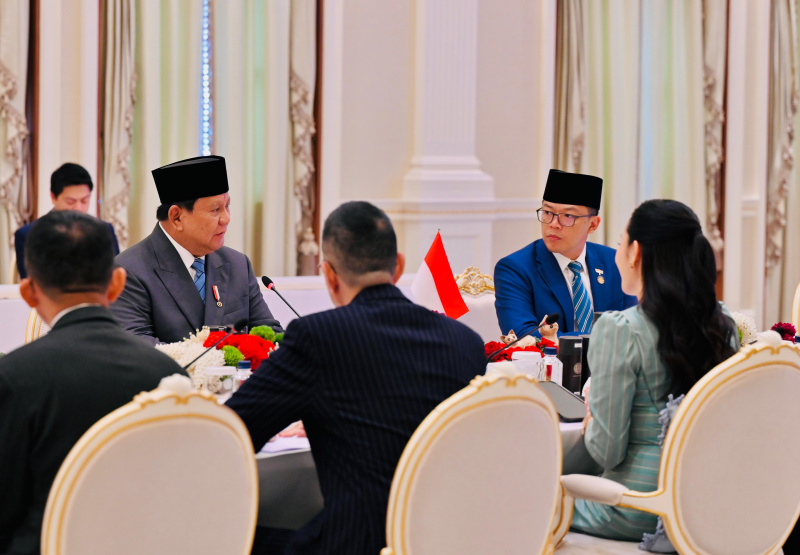 Presiden Prabowo Subianto disambut hangat oleh perdana Menteri Thailand Paetongtarn Shinawatra di Goverment House (Ashar/Foto:Laily-Biro Setpres/SinPo.id)