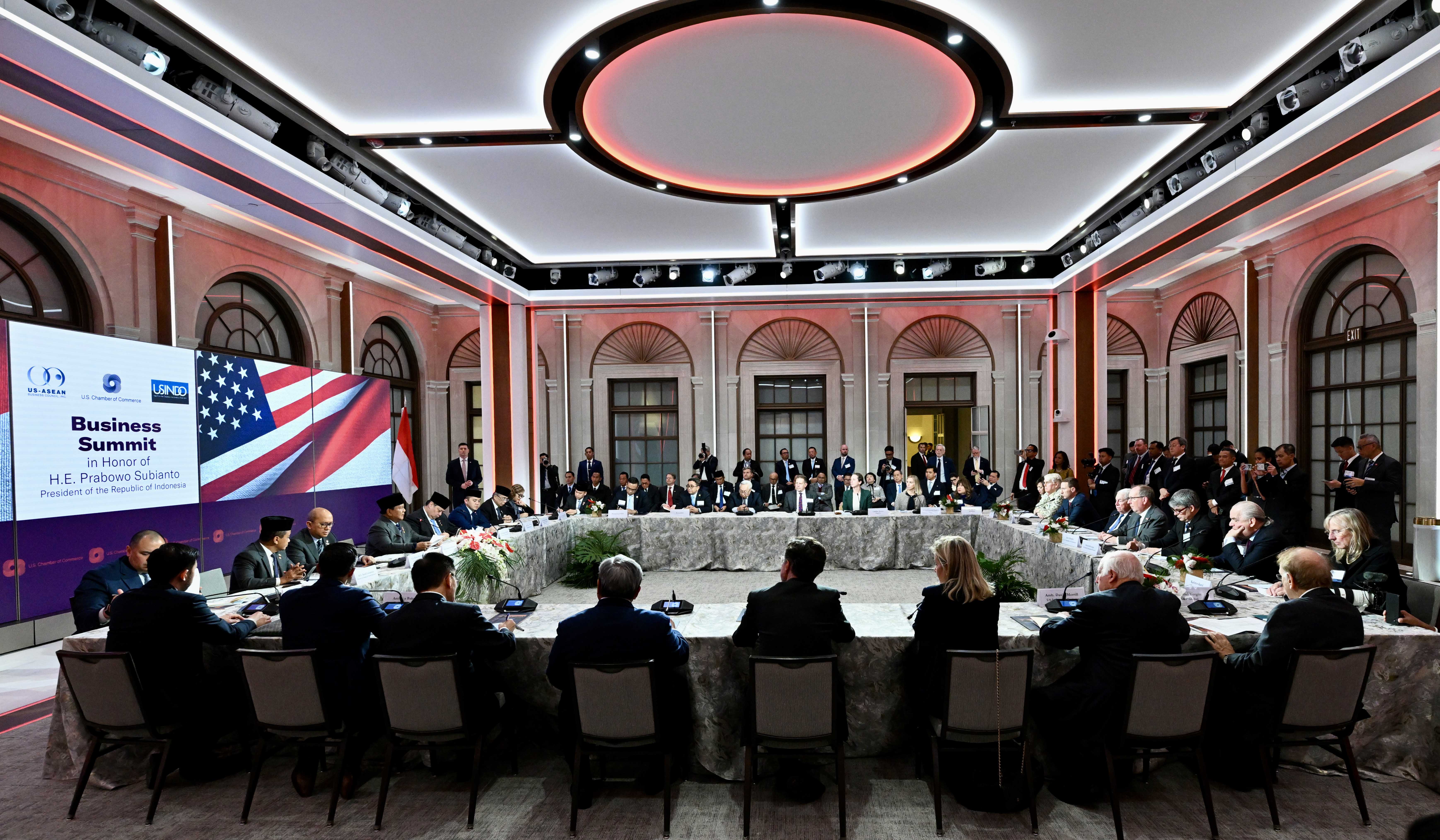 Prabowo hadiri bussines summit di AS. (Agus Priatna/SinPo.id/BPMI Setpres)