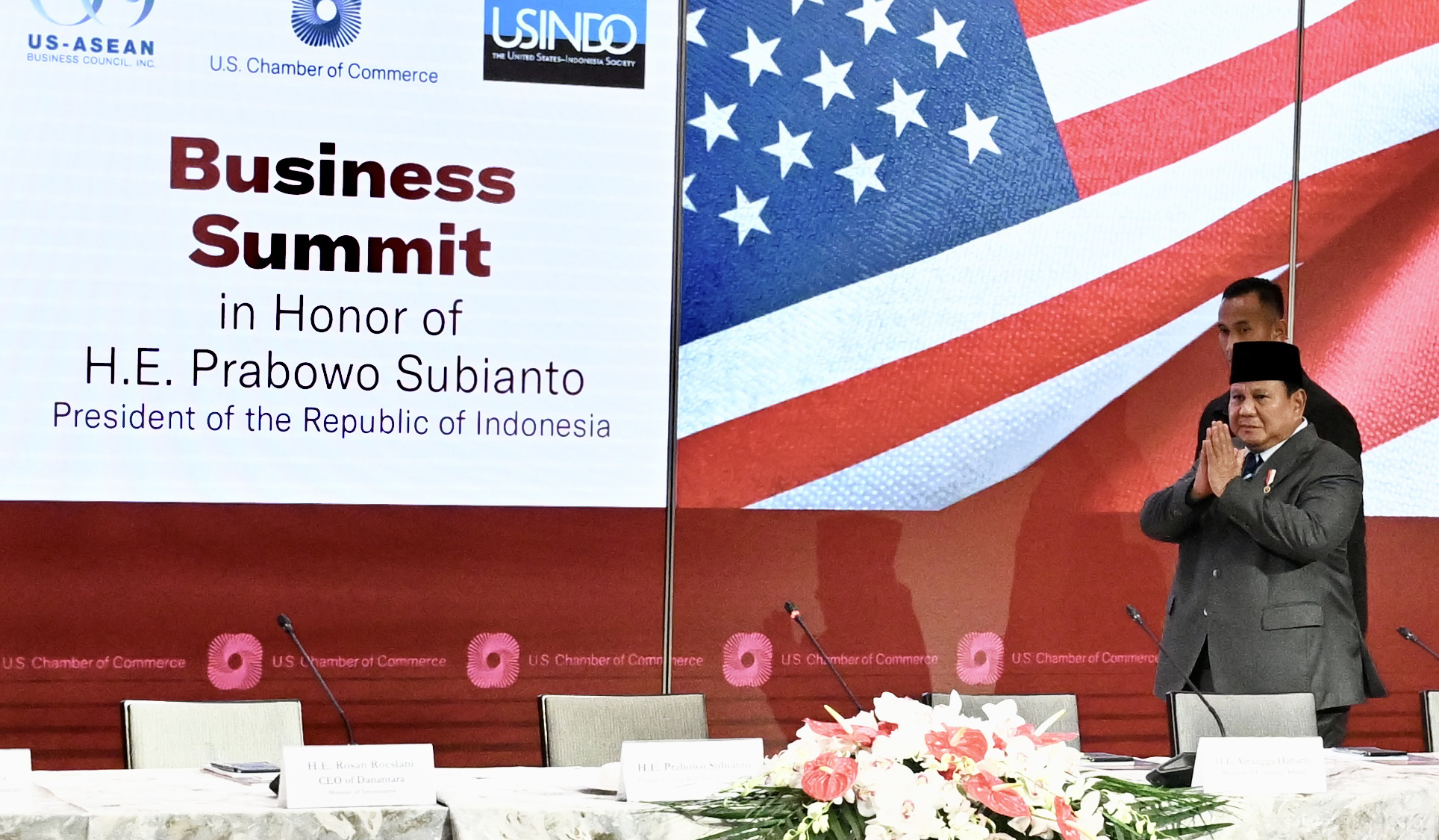 Prabowo hadiri bussines summit di AS. (Agus Priatna/SinPo.id/BPMI Setpres)