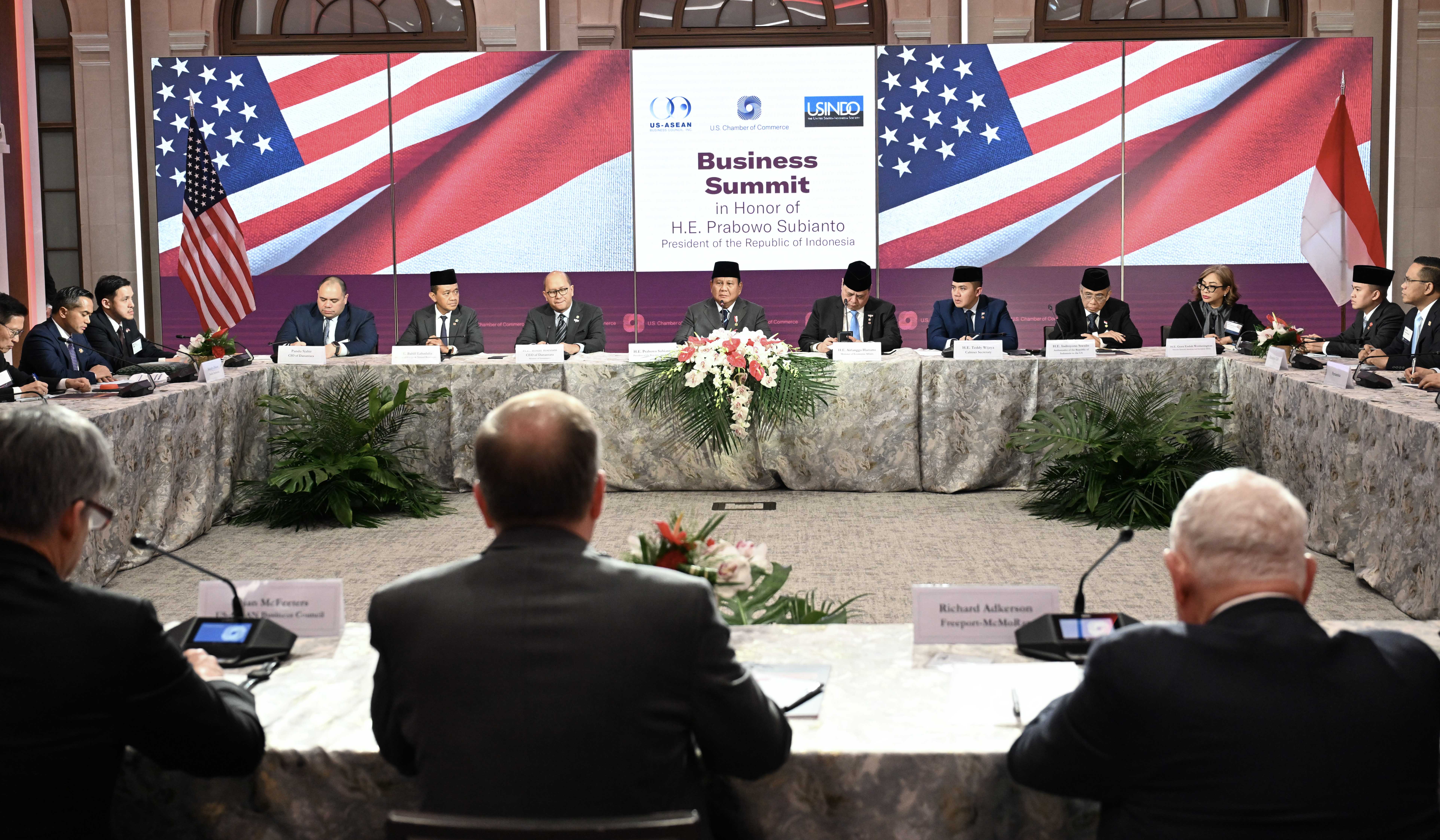 Prabowo hadiri bussines summit di AS. (Agus Priatna/SinPo.id/BPMI Setpres)