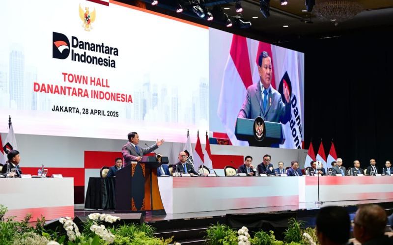 Presiden Prabowo Subianto hadiri Danantara Indonesia Town Hall di JCC (Ashar/Foto:Muchlis Setpress/Sinpo.id)