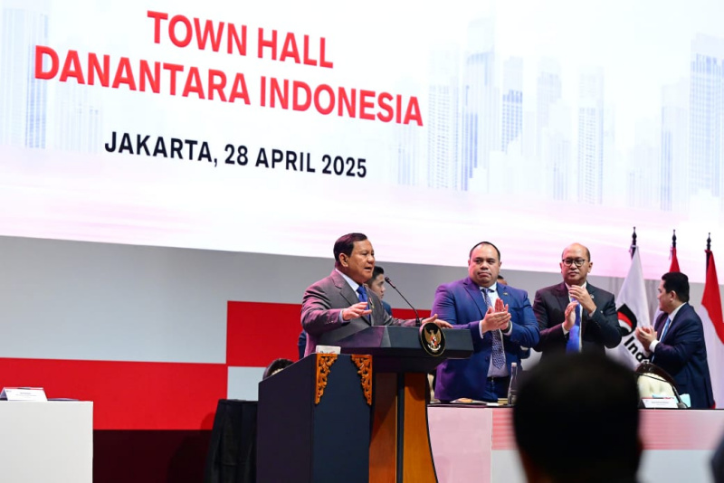 Presiden Prabowo Subianto hadiri Danantara Indonesia Town Hall di JCC (Ashar/Foto:Muchlis Setpress/Sinpo.id)