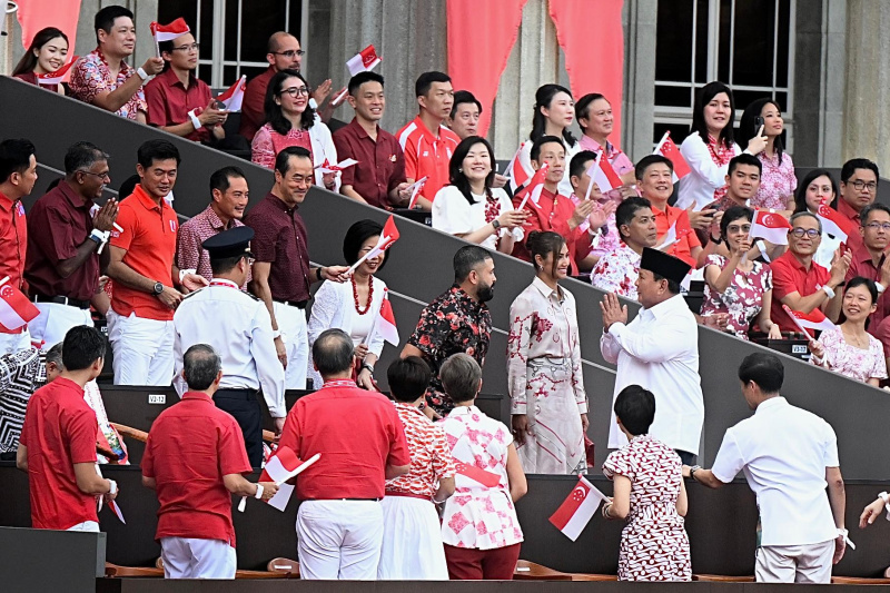 Presiden Prabowo Subianto Hadiri Parade Hari Nasional Republik Singapura ke-60 di National Gallerry (Ashar/Foto: BiroSetpres/SinPo.id)