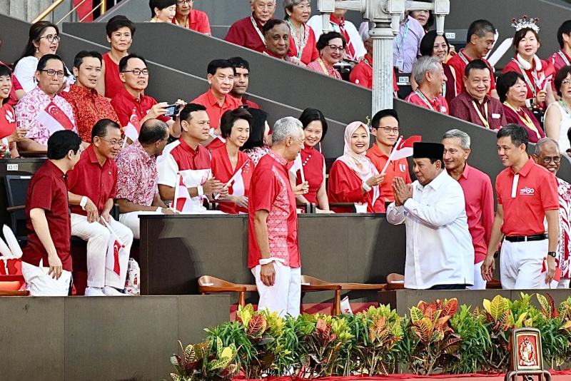 Presiden Prabowo Subianto Hadiri Parade Hari Nasional Republik Singapura ke-60 di National Gallerry (Ashar/Foto: BiroSetpres/SinPo.id)