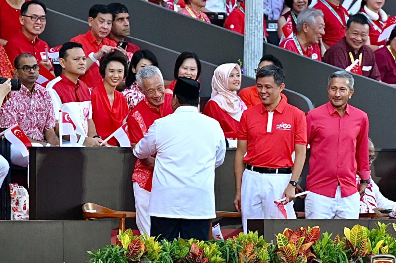Presiden Prabowo Subianto Hadiri Parade Hari Nasional Republik Singapura ke-60 di National Gallerry (Ashar/Foto: BiroSetpres/SinPo.id)