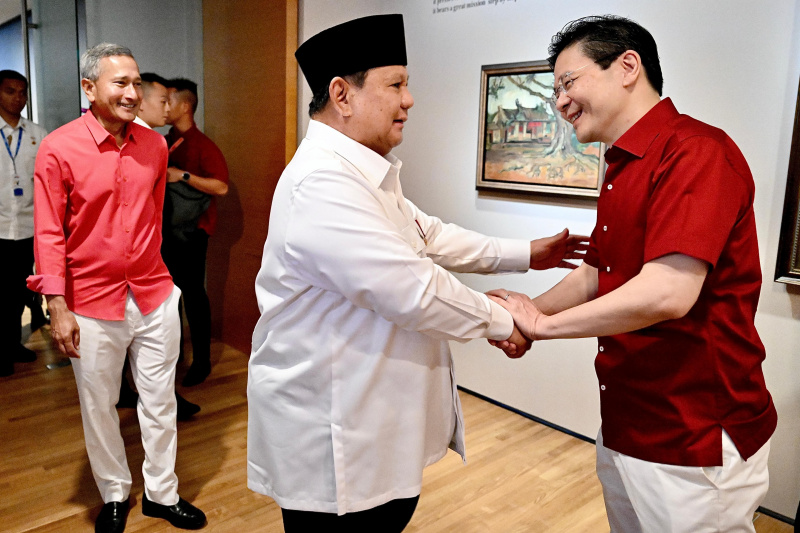 Presiden Prabowo Subianto Hadiri Parade Hari Nasional Republik Singapura ke-60 di National Gallerry (Ashar/Foto: BiroSetpres/SinPo.id)