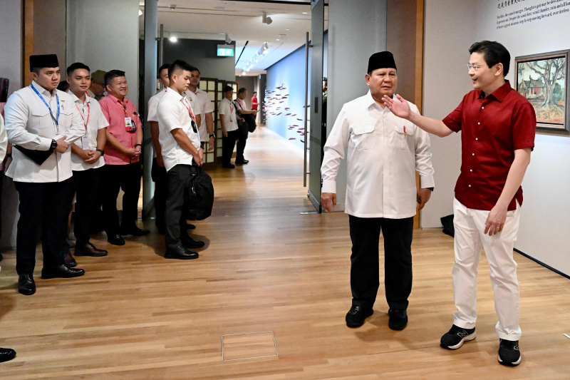 Presiden Prabowo Subianto Hadiri Parade Hari Nasional Republik Singapura ke-60 di National Gallerry (Ashar/Foto: BiroSetpres/SinPo.id)