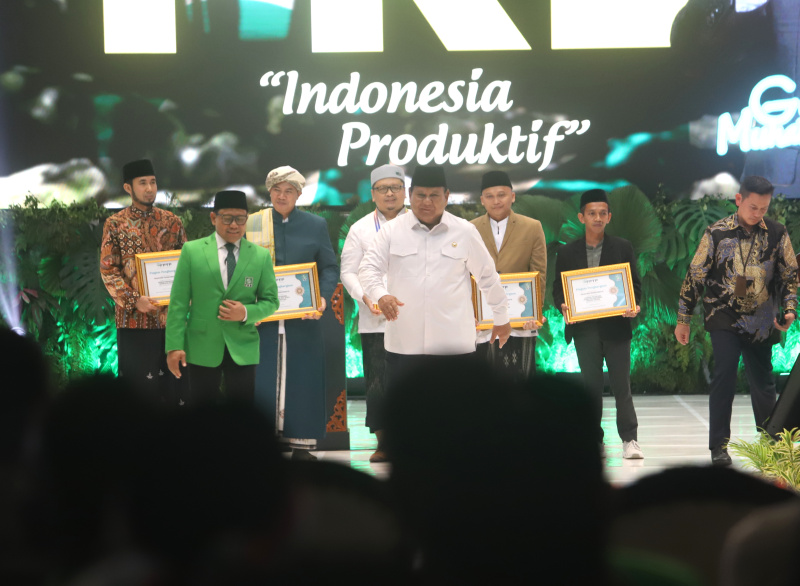 Presiden Prabowo Subianto hadiri Harlah PKB ke-27 di JCC (Ashar/SinPo.id)