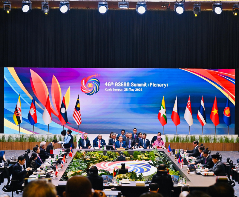 Presiden Prabowo Subianto menghadiri KTT ASEAN ke-46 di Kuala Lumpur, Malaysia (Ashar/Foto-Cahyo-BiroPers/SinPo.id)