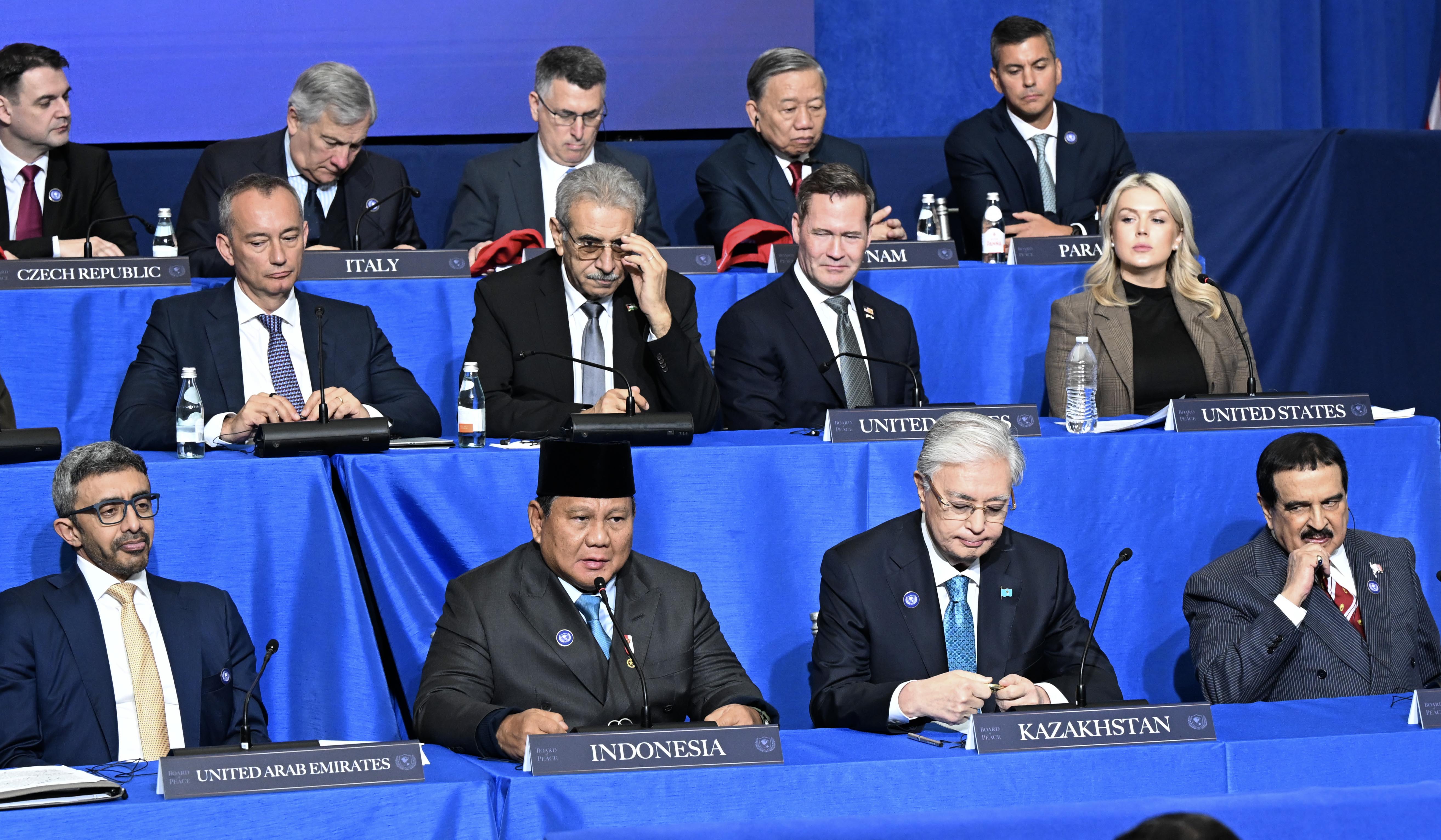 Prabowo hadiri KTT Dewan Perdamaian. (Agus Priatna/SinPo.id/BPMI Setpres)