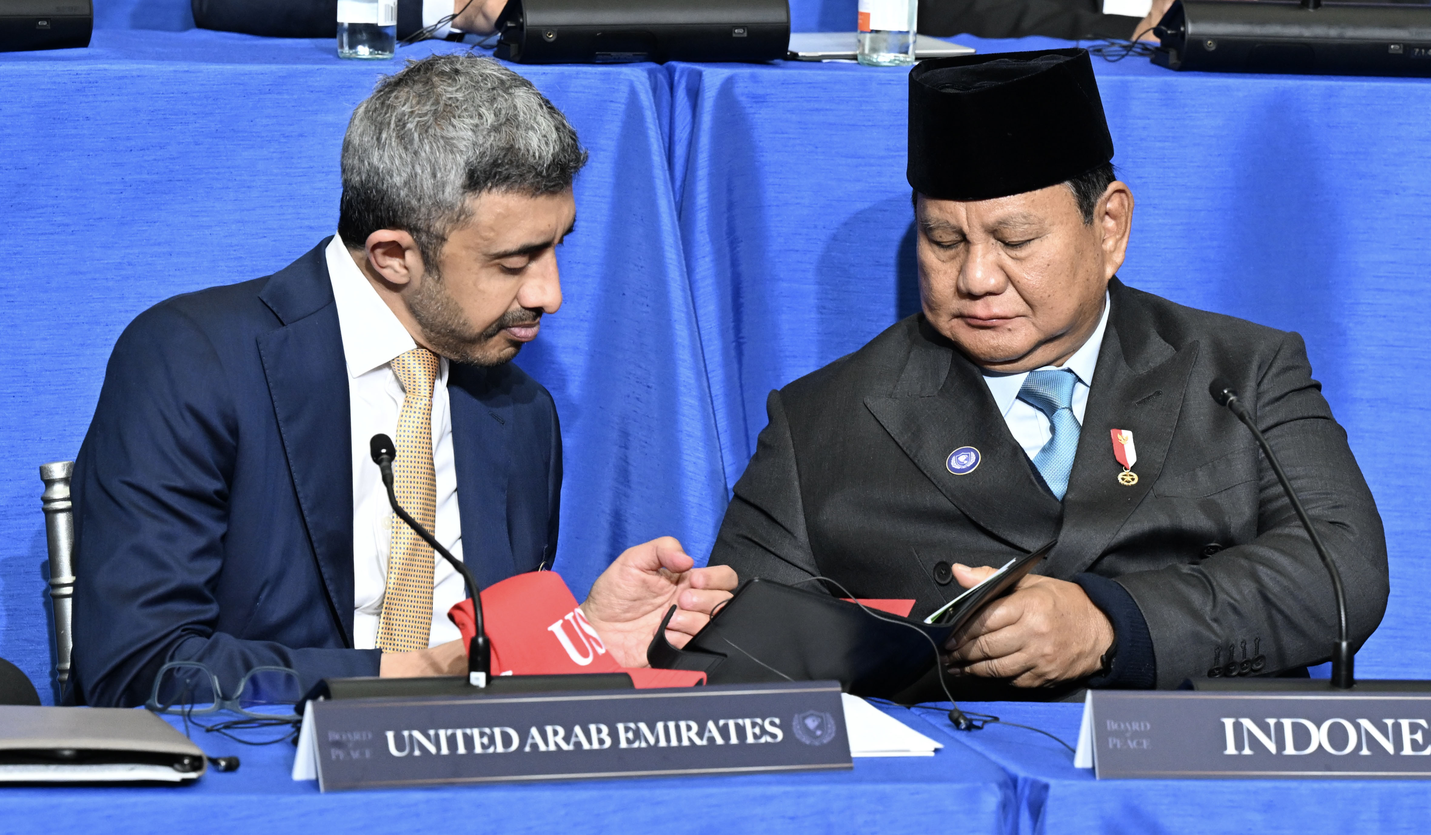 Prabowo hadiri KTT Dewan Perdamaian. (Agus Priatna/SinPo.id/BPMI Setpres)