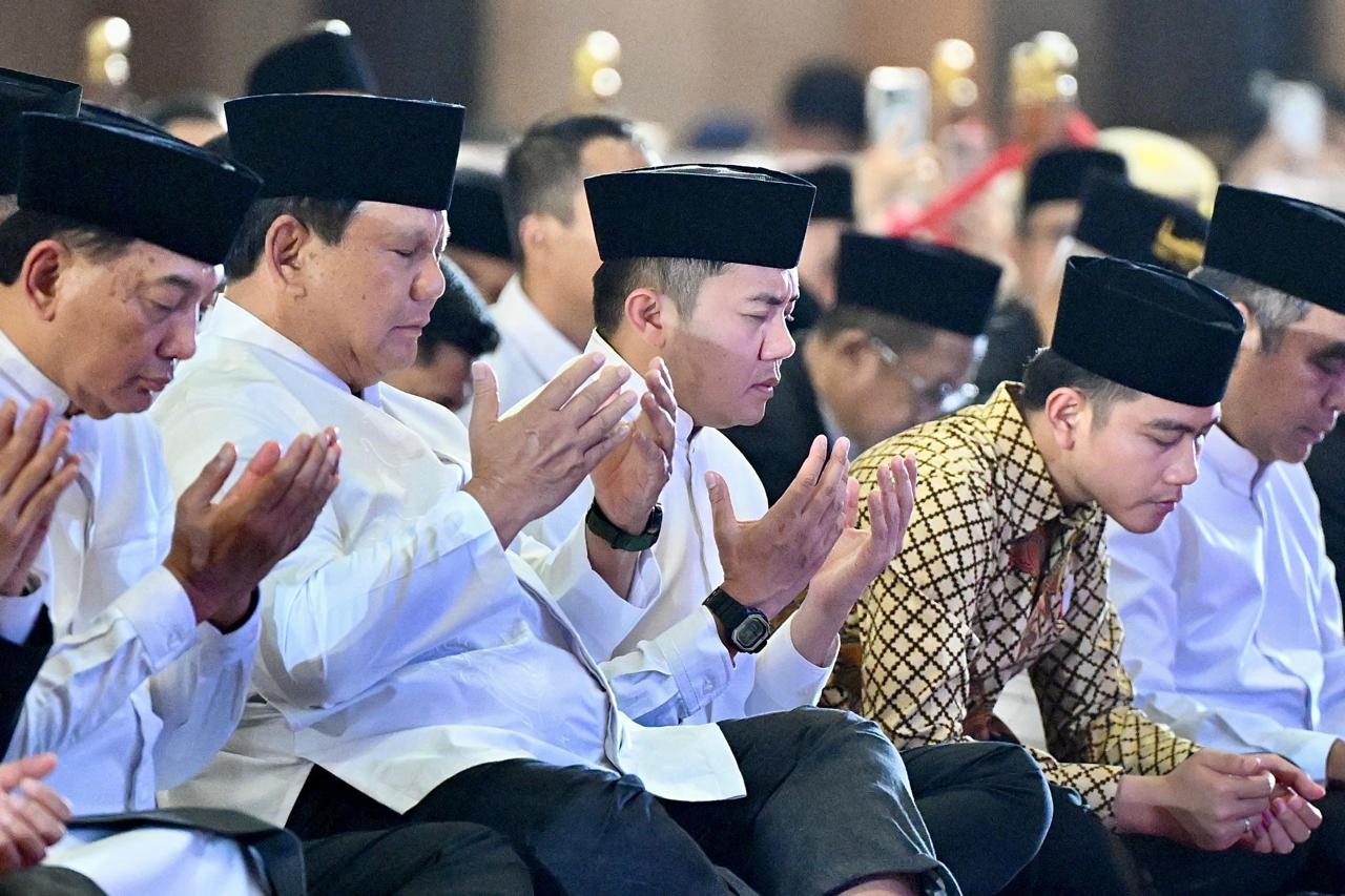 Presiden Prabowo Subianto menghadiri peringatan Maulid Nabi Muhammad 1447 H di Masjid Istiqlal (Ashar/Foto: BiroSetpres/SinPo.id)