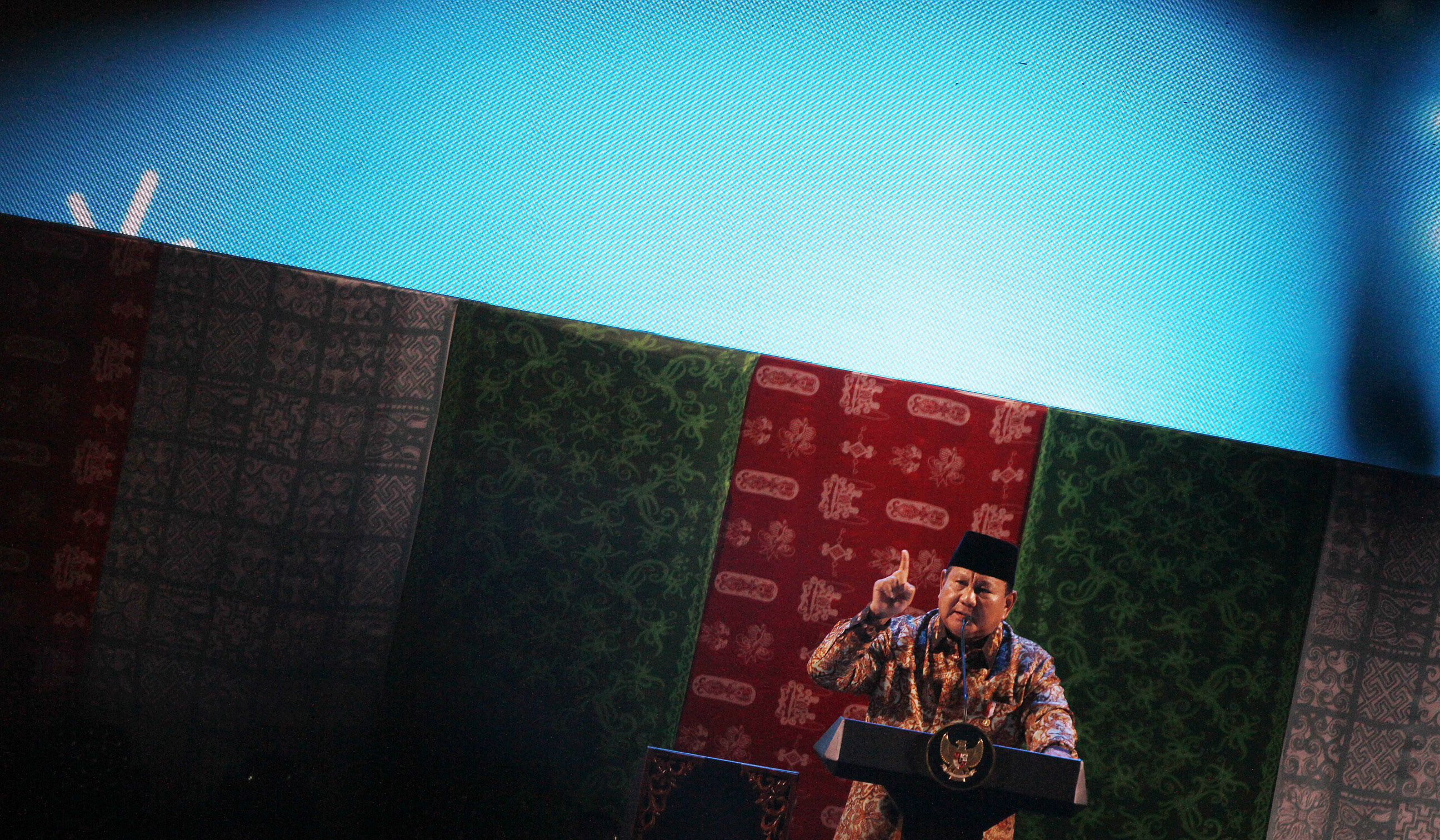 Prabowo hadiri puncak perayaan natal 2025. (Agus Priatna/SinPo.id)