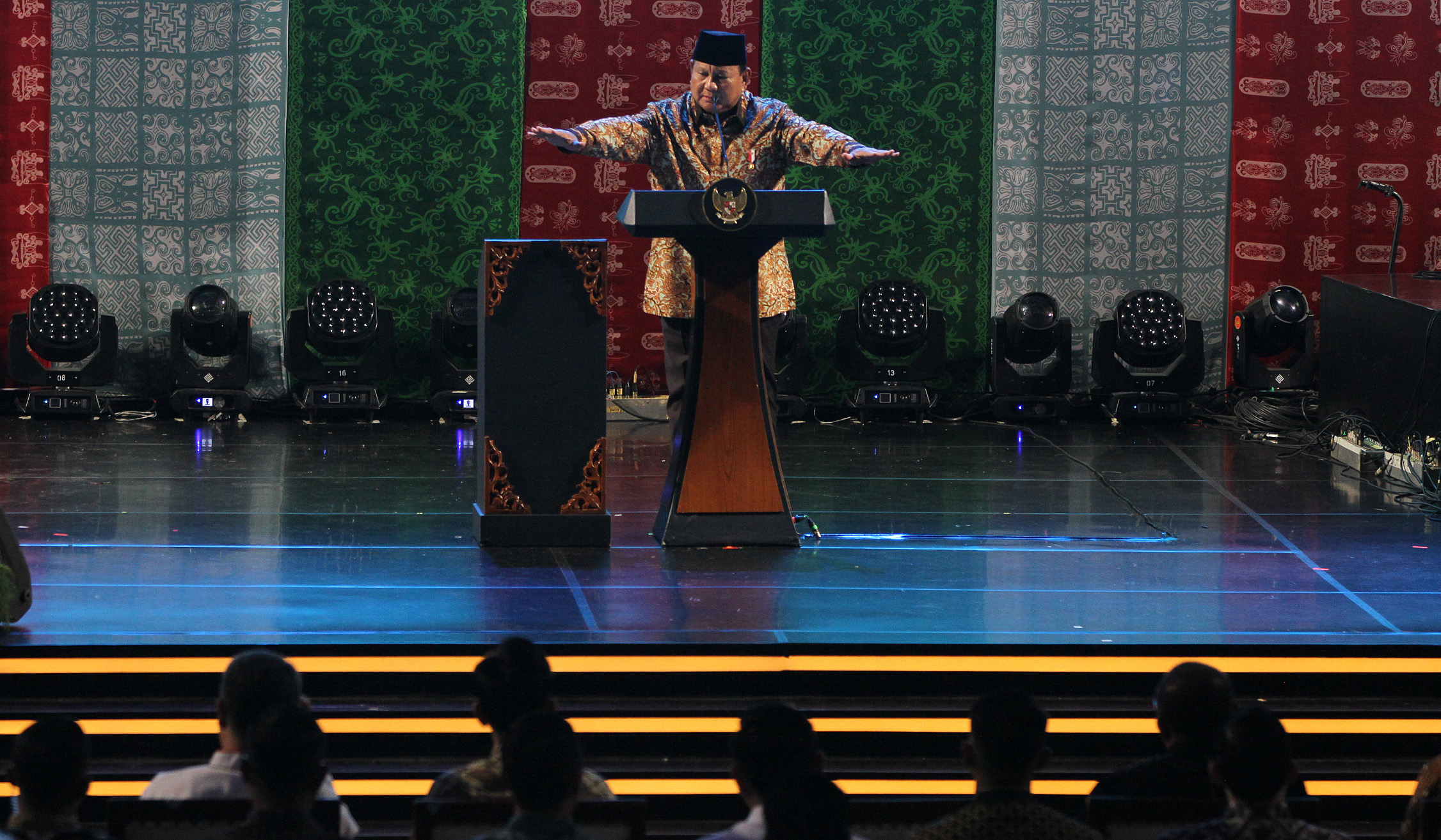 Prabowo hadiri puncak perayaan natal 2025. (Agus Priatna/SinPo.id)