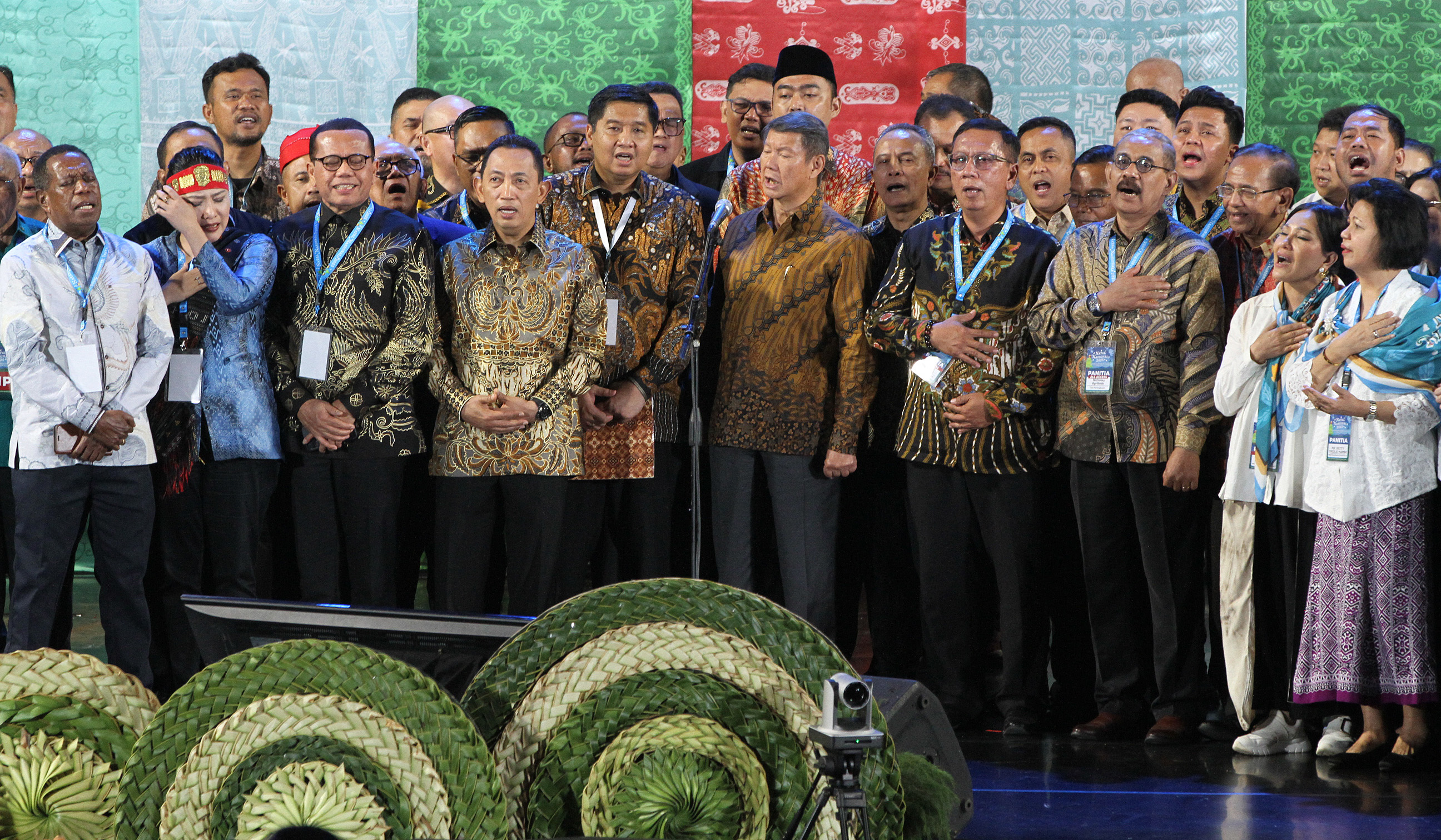 Prabowo hadiri puncak perayaan natal 2025. (Agus Priatna/SinPo.id)