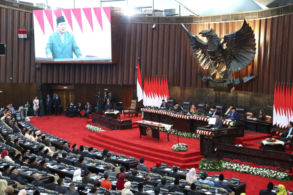 Presiden Prabowo mengikuti Rapat Paripurna ke-I penyampaian RAPBN 2026 (Ashar/SinPo.id)