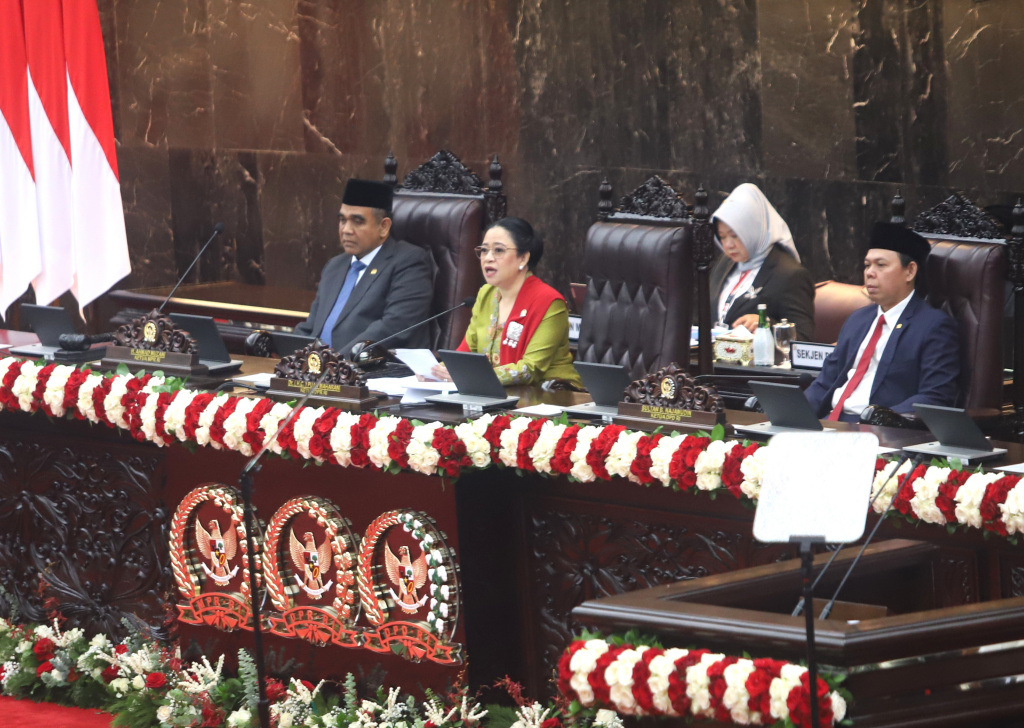 Presiden Prabowo Subianto Hadiri sidang tahunan MPR di Gedung Nusantara (Ashar/SinPo.id)