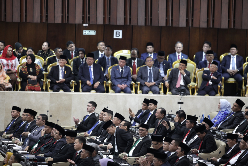 Presiden Prabowo Subianto Hadiri sidang tahunan MPR di Gedung Nusantara (Ashar/SinPo.id)