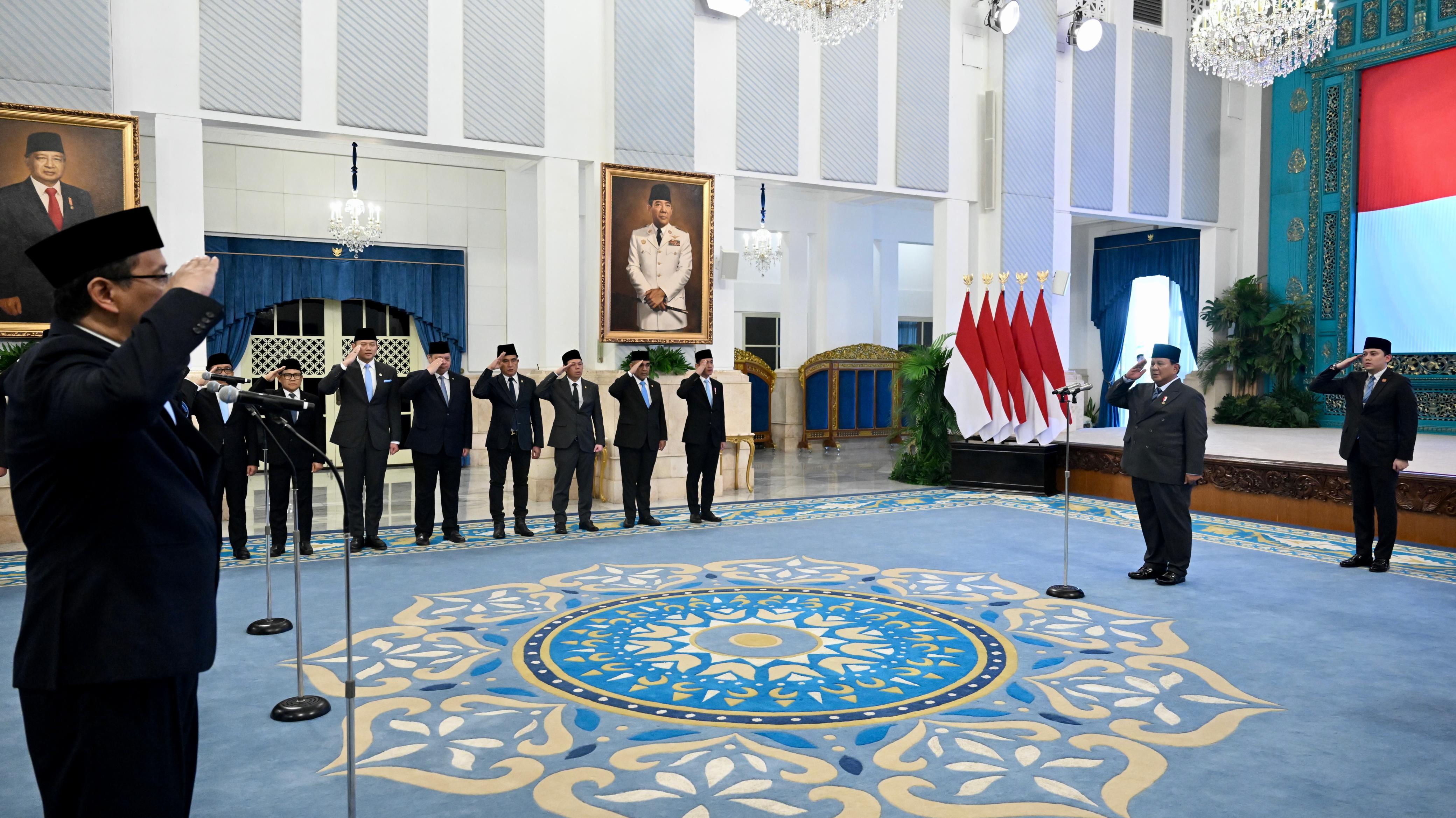 Presiden Prabowo melakukan reshuffle Menteri dan Wakil Menteri (Ashar/Foto:BiroSetpres/SinPo.id)