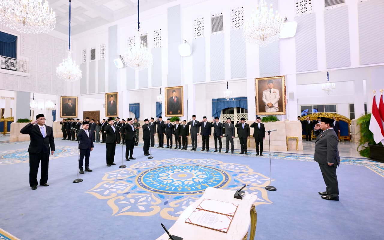 Presiden Prabowo melakukan reshuffle Menteri dan Wakil Menteri (Ashar/Foto:BiroSetpres/SinPo.id)