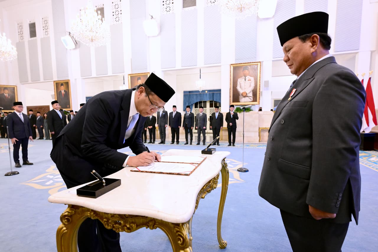 Presiden Prabowo melakukan reshuffle Menteri dan Wakil Menteri (Ashar/Foto:BiroSetpres/SinPo.id)