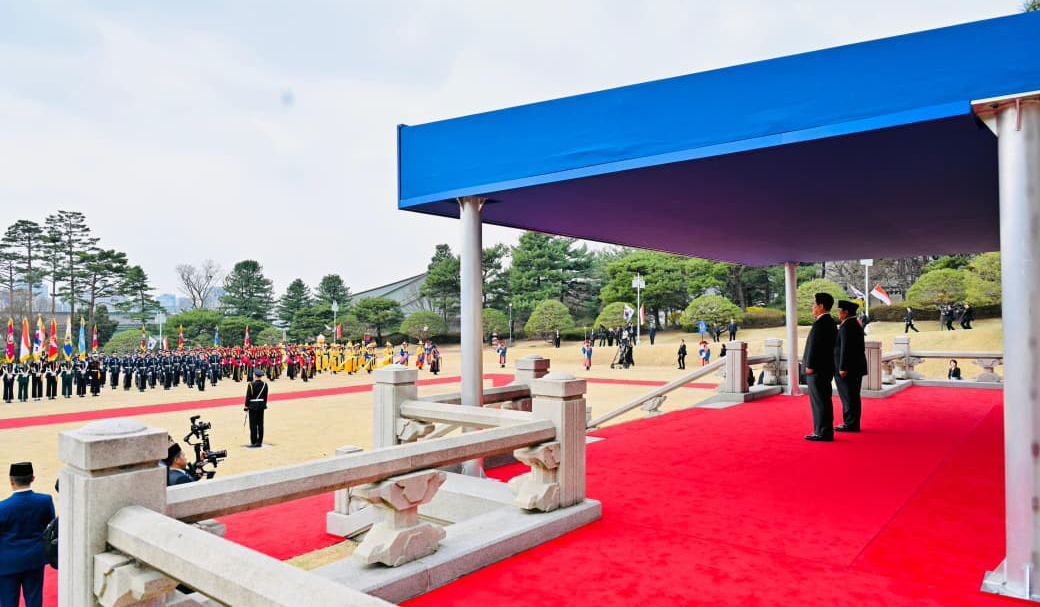 Presiden Prabowo saat berkunjung ke Korea Selatan. (Agus Priatna/SinPo.id/BPMI Setpres)