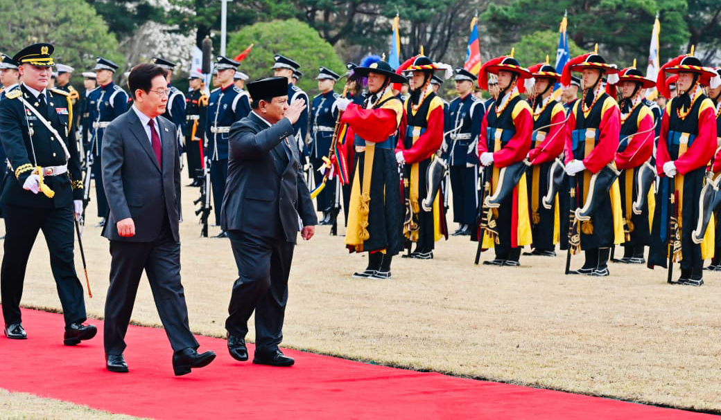 Presiden Prabowo saat berkunjung ke Korea Selatan. (Agus Priatna/SinPo.id/BPMI Setpres)