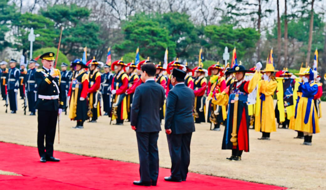 Presiden Prabowo saat berkunjung ke Korea Selatan. (Agus Priatna/SinPo.id/BPMI Setpres)