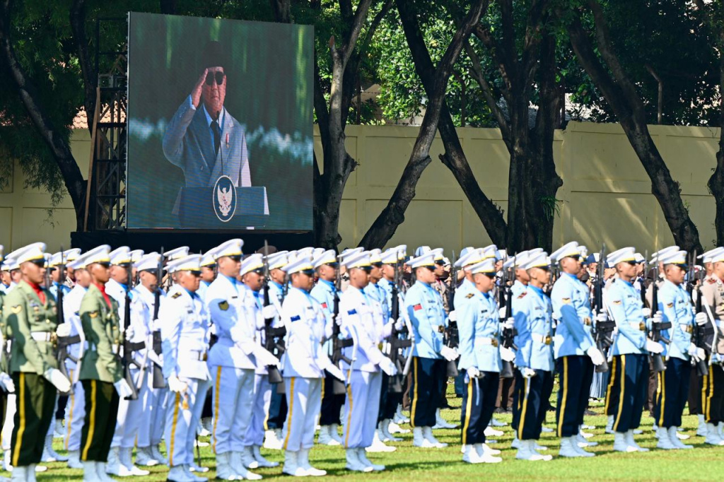 Presiden Prabowo Pimpin Upacara Hari Kesaktian Pancasila di Monumen Kesaktian Pancasila, Lubang Buaya (Ashar/Foto: BiroSetpres/SinPo.id)