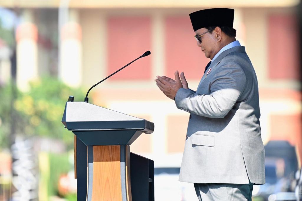 Presiden Prabowo Pimpin Upacara Hari Kesaktian Pancasila di Monumen Kesaktian Pancasila, Lubang Buaya (Ashar/Foto: BiroSetpres/SinPo.id)
