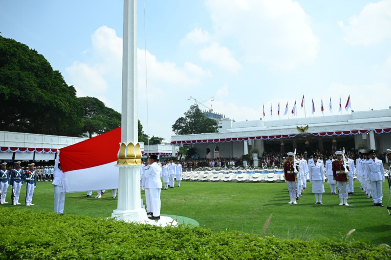 Presiden Prabowo Pimpin Upacara Kemerdekaan HUT ke-80 RI di Istana Merdeka (Ashar/Foto: BiroSetpres/SinPo.id)