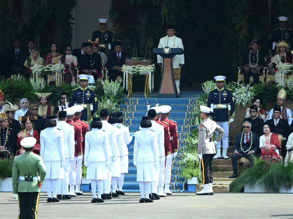 Presiden Prabowo Pimpin Upacara Kemerdekaan HUT ke-80 RI di Istana Merdeka (Ashar/Foto: BiroSetpres/SinPo.id)