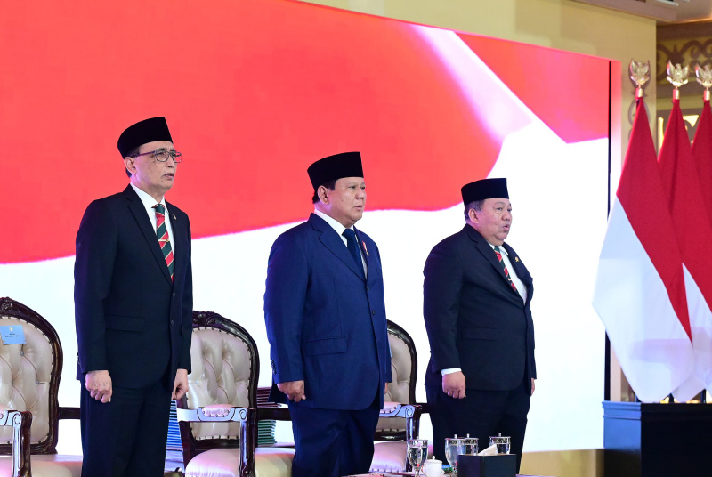 Presiden Prabowo resmi melakukan pengukuhan 1.451 Hakim (Ashar/Foto:Biro-Setpres/SinPo.id)