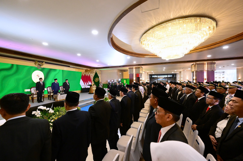 Presiden Prabowo resmi melakukan pengukuhan 1.451 Hakim (Ashar/Foto:Biro-Setpres/SinPo.id)