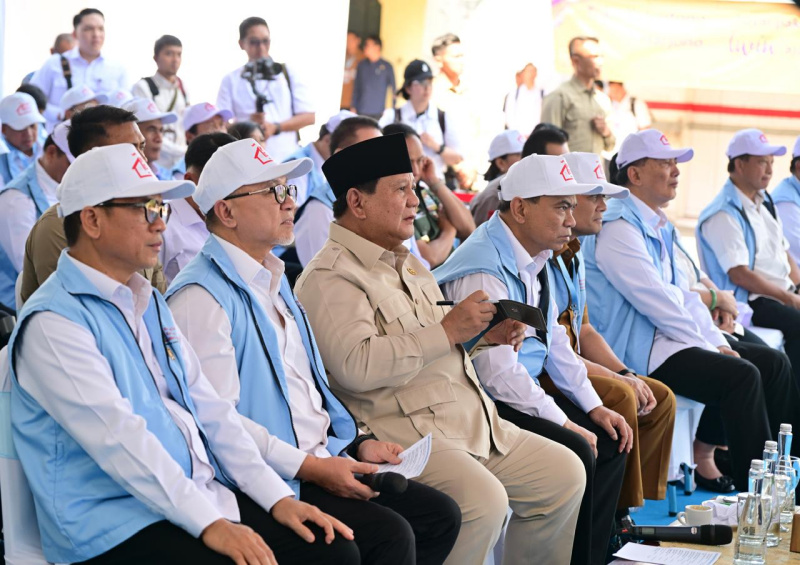 Presiden Prabowo Subianto resmi meluncurkan 80.081 kelembagaan Koperasi desa di Desa Bentangan Klaten Jawa Tengah (Ashar/Foto:BiroPers/SinPo.id)