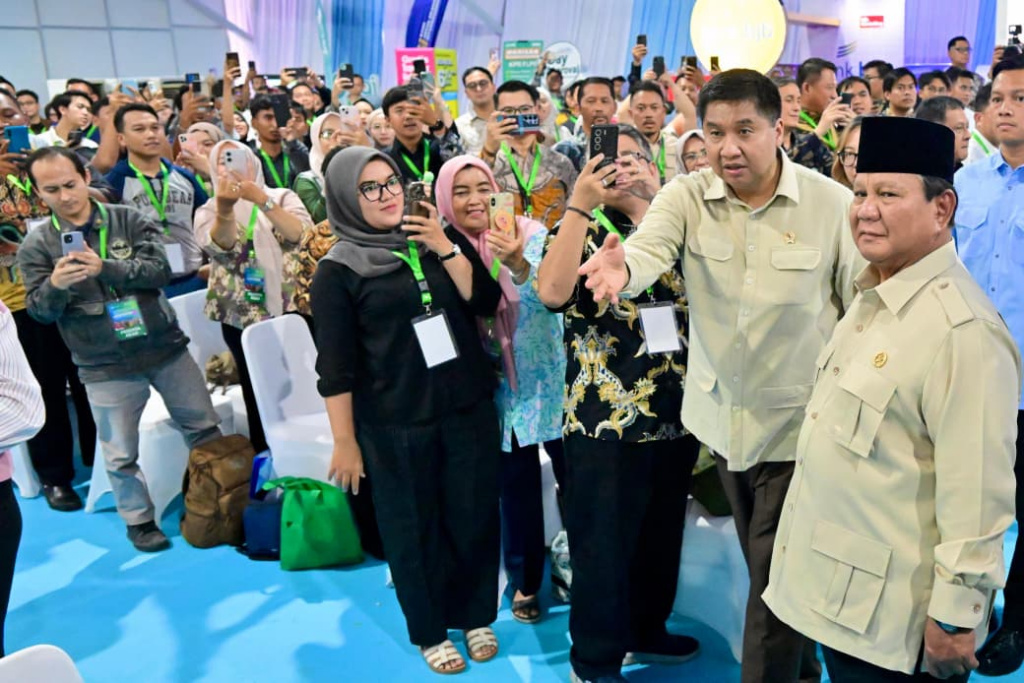 Presiden Prabowo Hadiri akad masal rumah KPR sebanyak 50.030 unit (Ashar/Foto: BiroSetpres/SinPo.id)