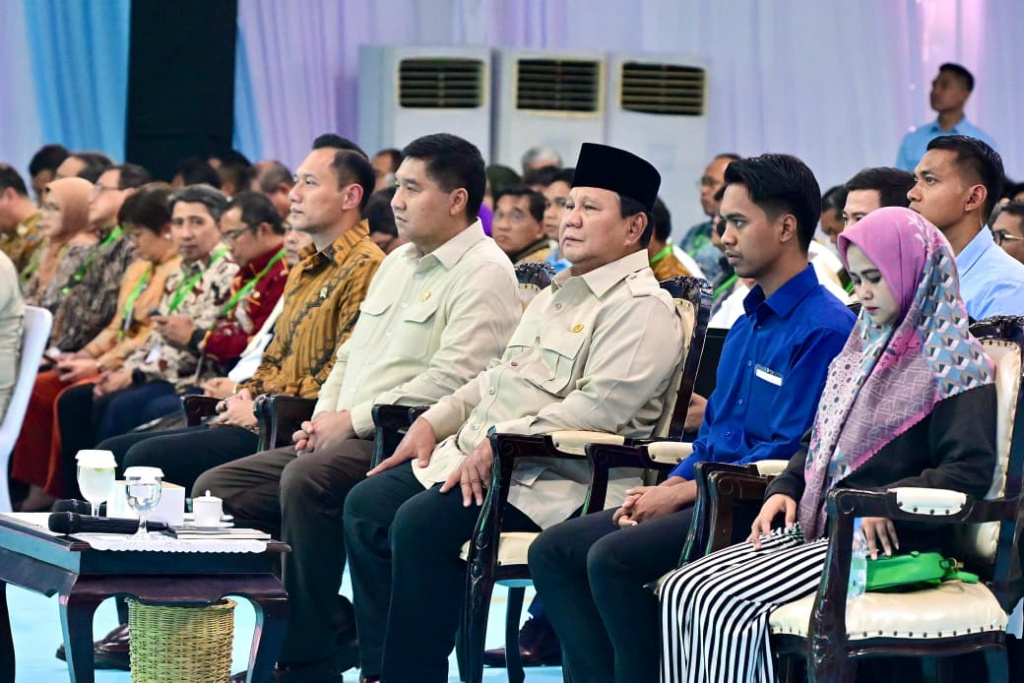 Presiden Prabowo Hadiri akad masal rumah KPR sebanyak 50.030 unit (Ashar/Foto: BiroSetpres/SinPo.id)