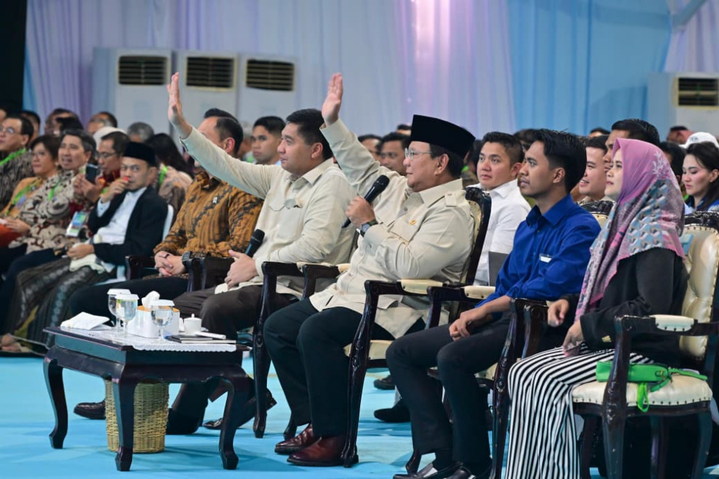 Presiden Prabowo Hadiri akad masal rumah KPR sebanyak 50.030 unit (Ashar/Foto: BiroSetpres/SinPo.id)