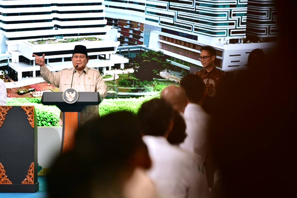 Presiden Prabowo Subianto resmikan Rumah Sakit Otak Nasional (Ashar/Foto: BiroSetpres/SinPo.id)