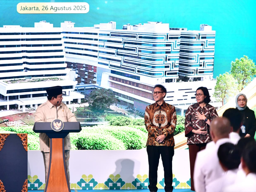 Presiden Prabowo Subianto resmikan Rumah Sakit Otak Nasional (Ashar/Foto: BiroSetpres/SinPo.id)